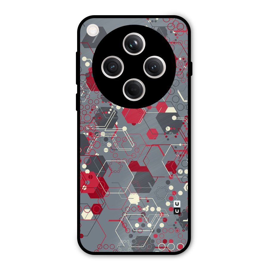 Hexagons Pattern Metal Back Case for Oppo Find X8