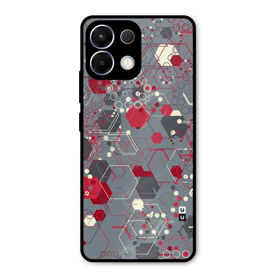 Hexagons Pattern Metal Back Case for Oppo K13
