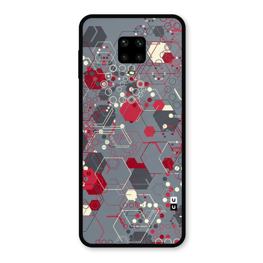 Hexagons Pattern Metal Back Case for Poco M2 Pro