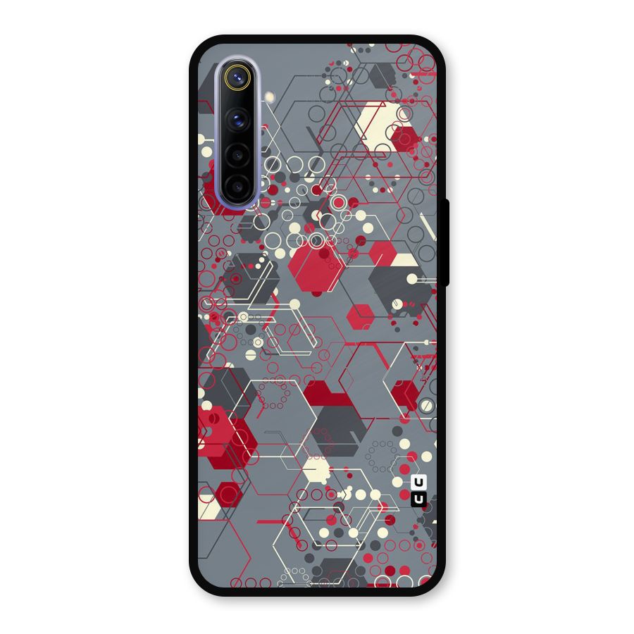 Hexagons Pattern Metal Back Case for Realme 6