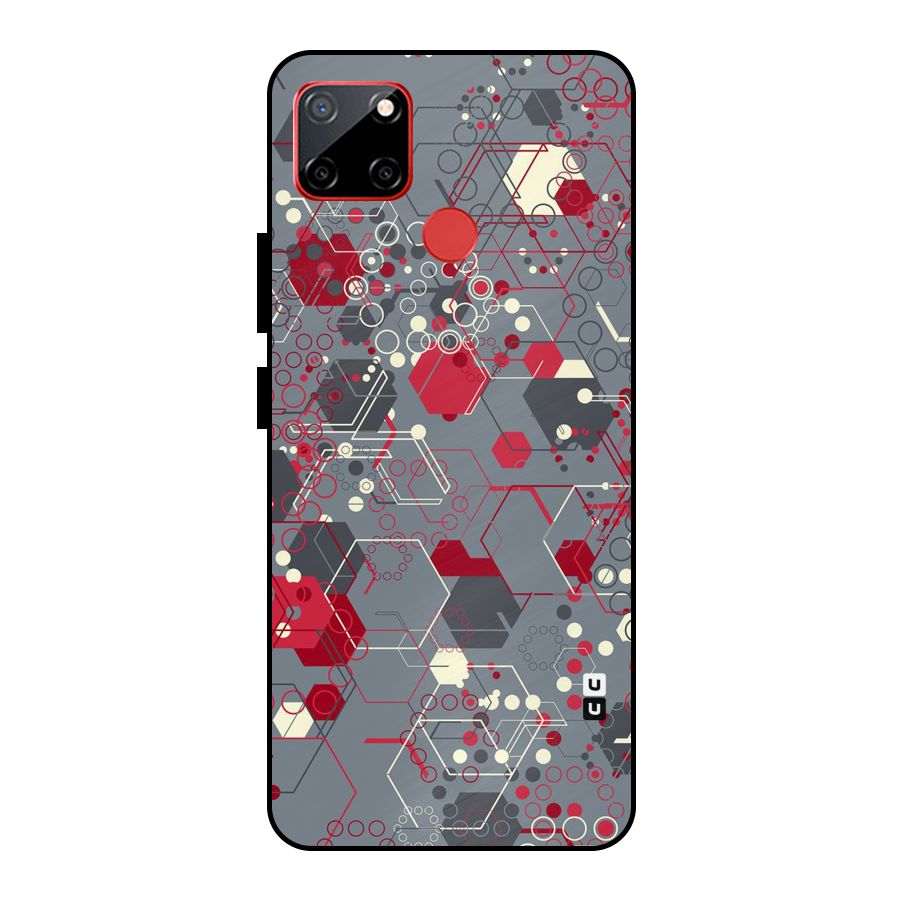Hexagons Pattern Metal Back Case for Realme C12
