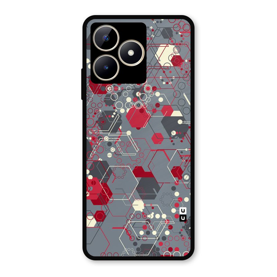 Hexagons Pattern Metal Back Case for Realme C53