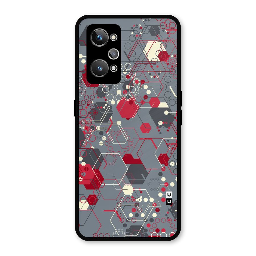 Hexagons Pattern Metal Back Case for Realme GT Neo 3T