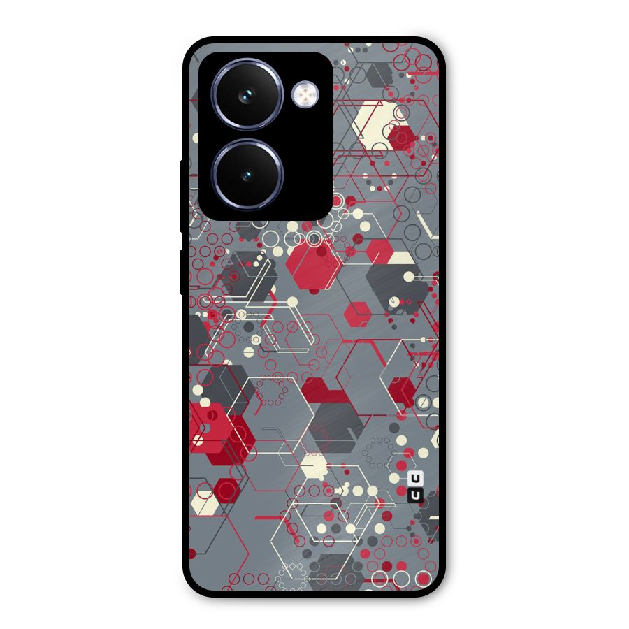 Hexagons Pattern Metal Back Case for Realme P3 Ultra