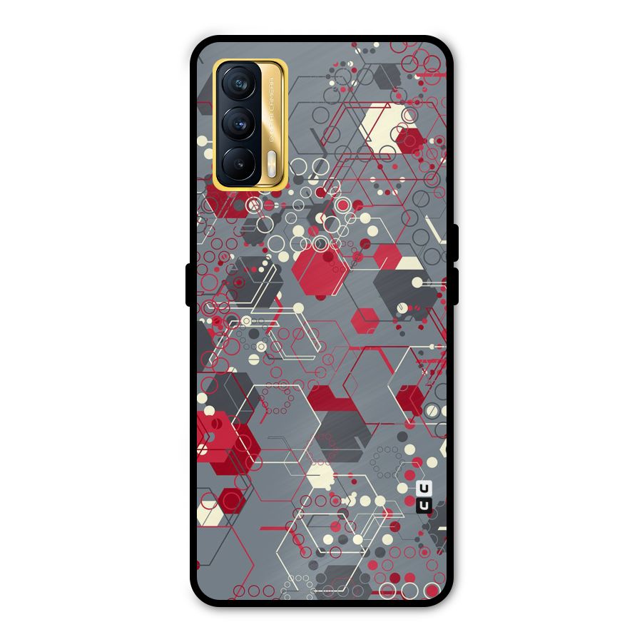 Hexagons Pattern Metal Back Case for Realme X7