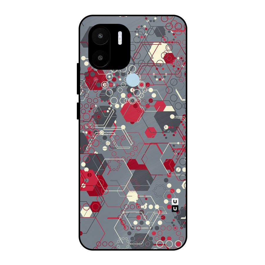 Hexagons Pattern Metal Back Case for Redmi A1+