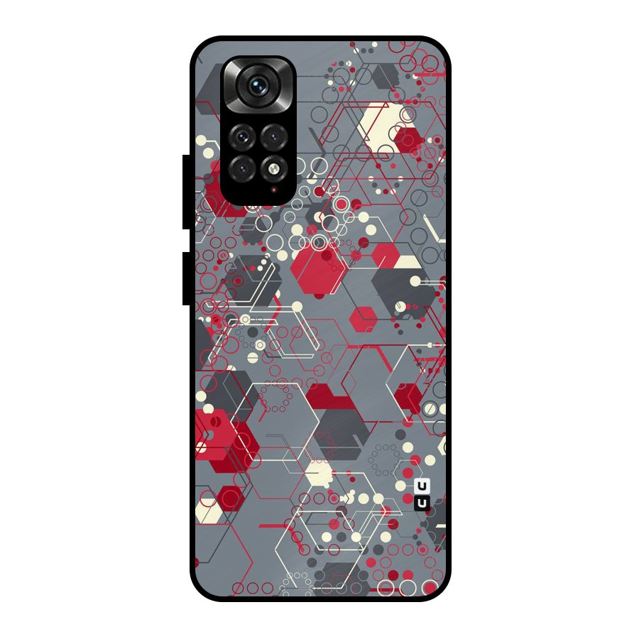 Hexagons Pattern Metal Back Case for Redmi Note 11 Pro