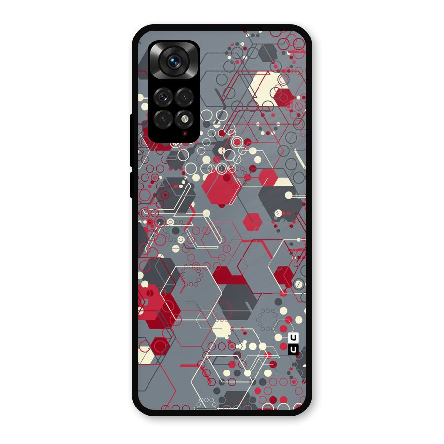 Hexagons Pattern Metal Back Case for Redmi Note 11s