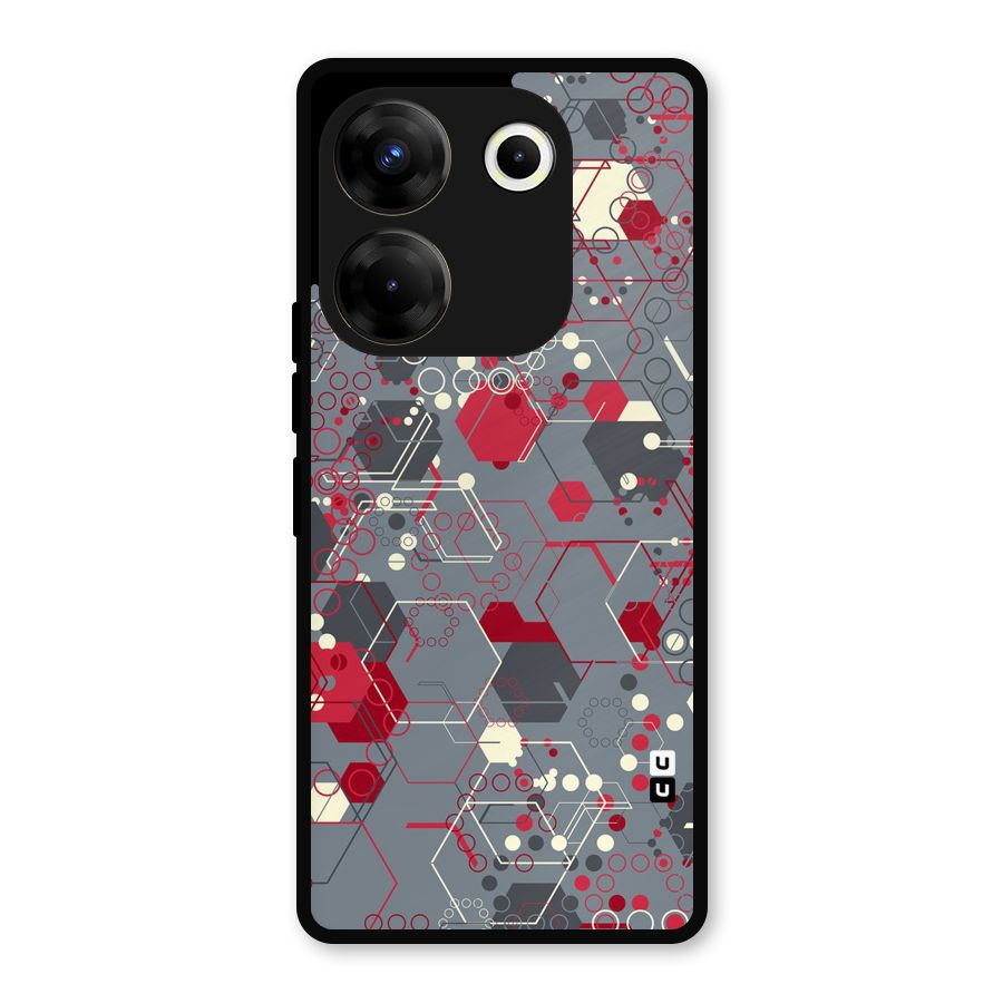 Hexagons Pattern Metal Back Case for Tecno Camon 20