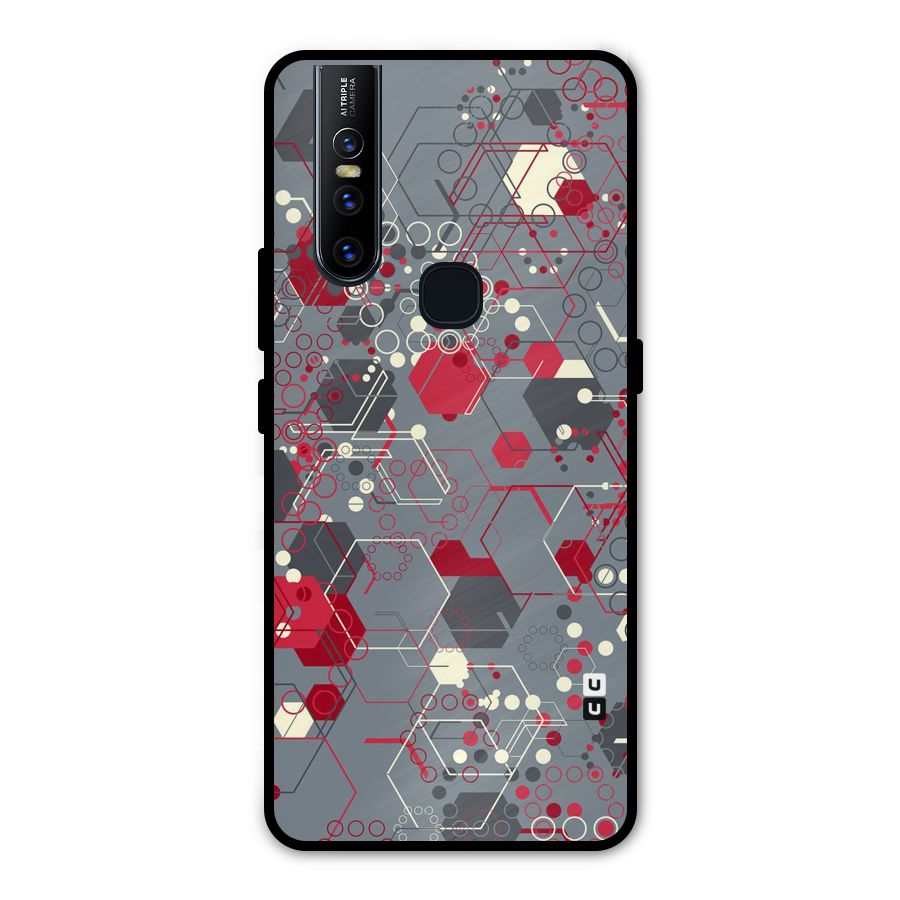 Hexagons Pattern Metal Back Case for Vivo V15
