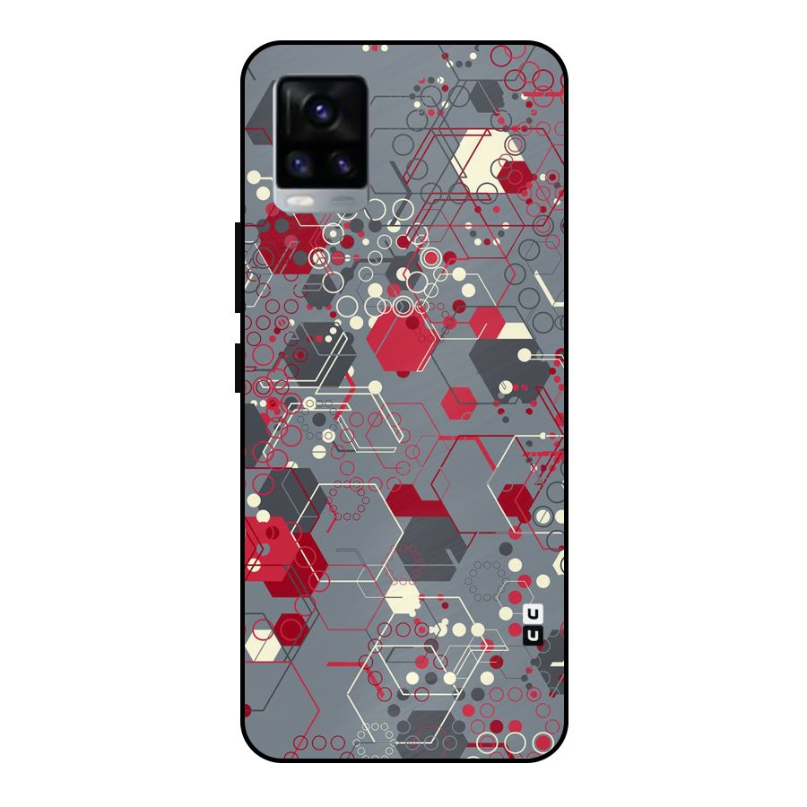 Hexagons Pattern Metal Back Case for Vivo V20