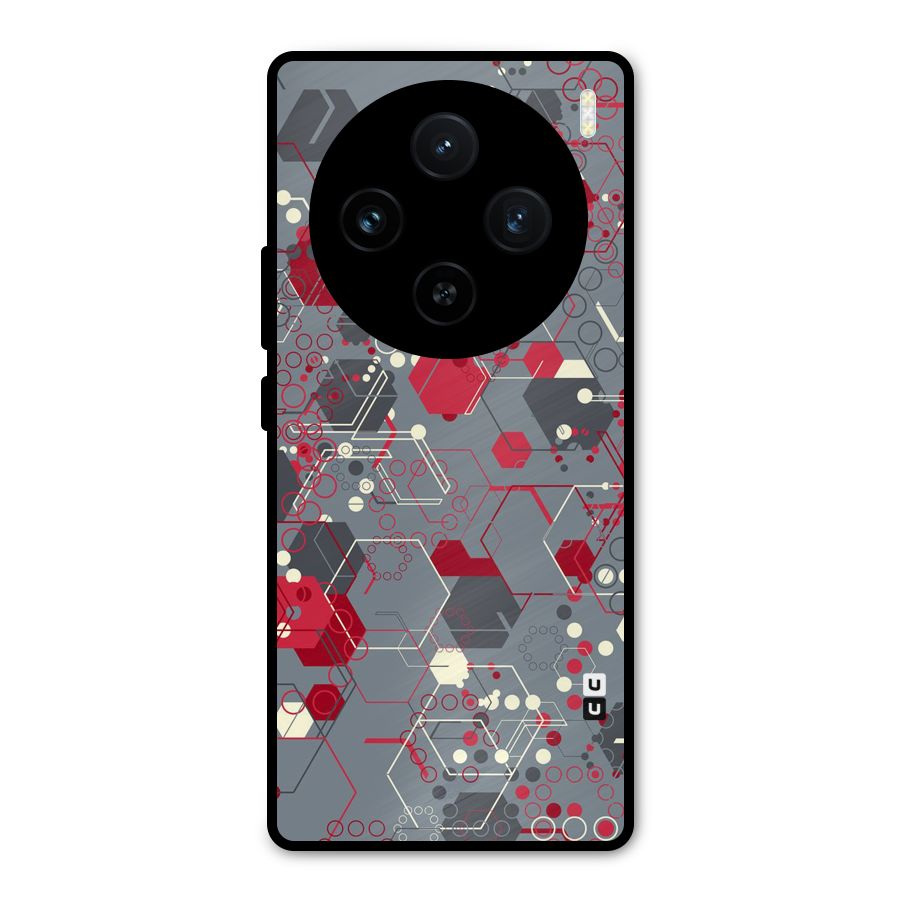 Hexagons Pattern Metal Back Case for Vivo X100