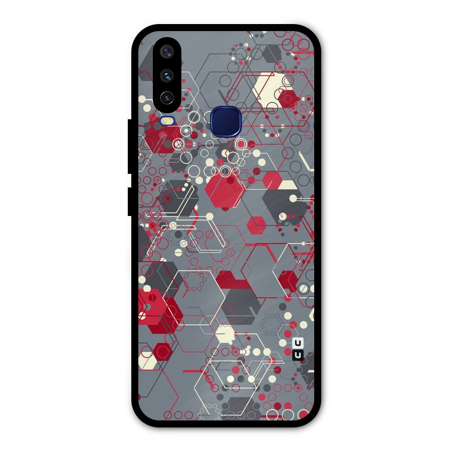Hexagons Pattern Metal Back Case for Vivo Y15