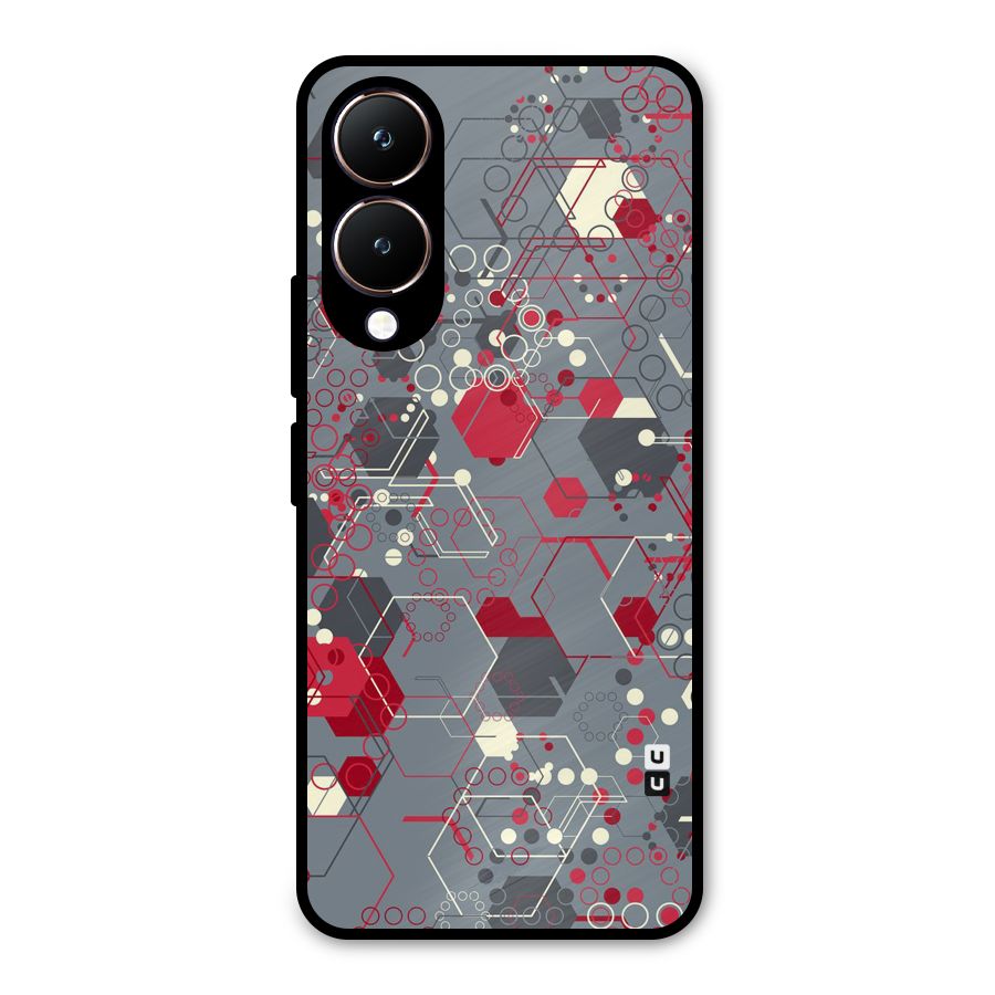 Hexagons Pattern Metal Back Case for Vivo Y28