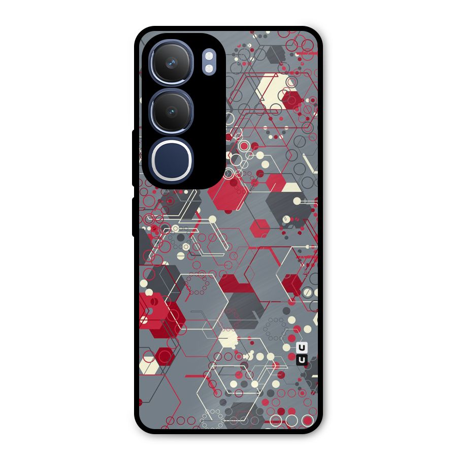 Hexagons Pattern Metal Back Case for Vivo Y29