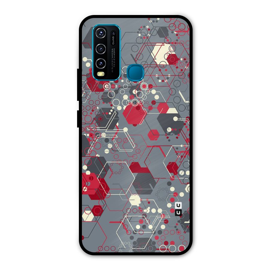 Hexagons Pattern Metal Back Case for Vivo Y30