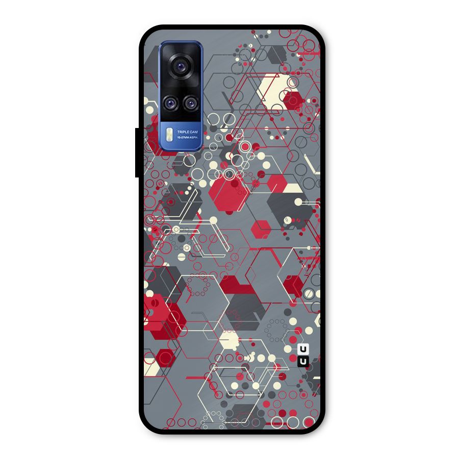 Hexagons Pattern Metal Back Case for Vivo Y31