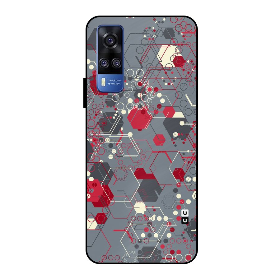 Hexagons Pattern Metal Back Case for Vivo Y51