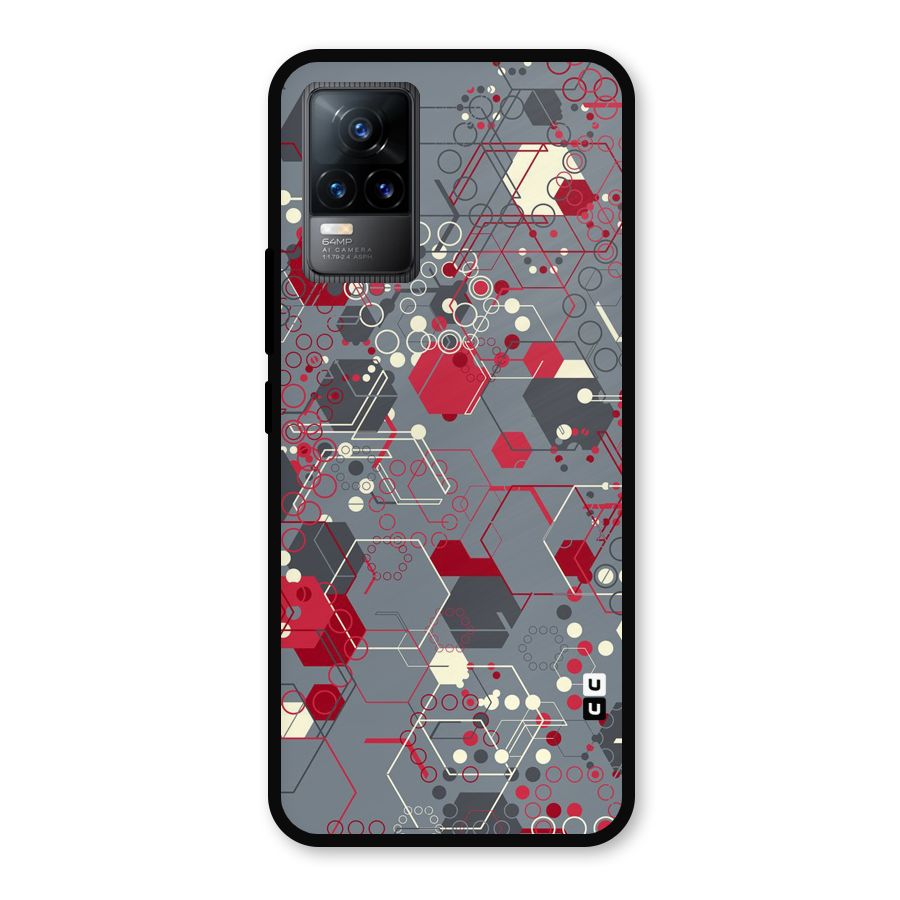 Hexagons Pattern Metal Back Case for Vivo Y73