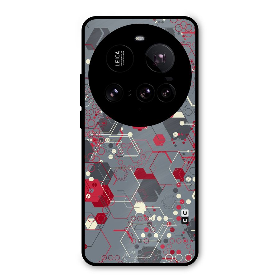 Hexagons Pattern Metal Back Case for Xiaomi 15 Ultra