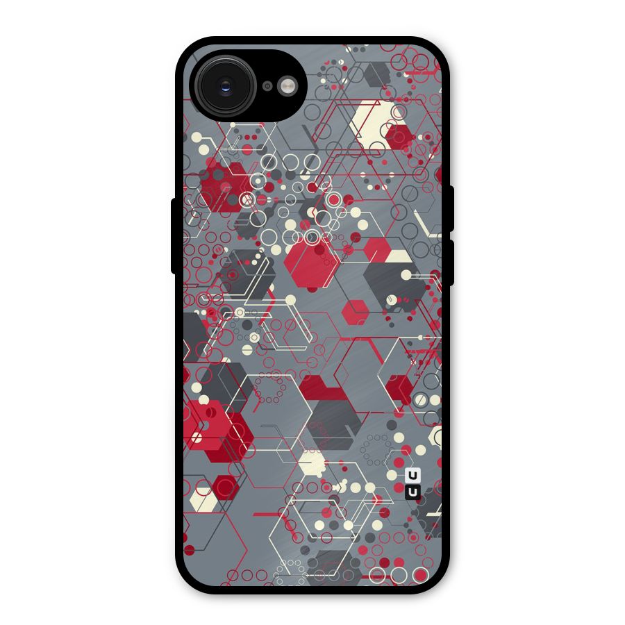 Hexagons Pattern Metal Back Case for iPhone 16e