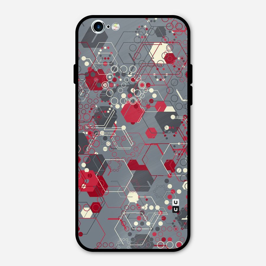 Hexagons Pattern Metal Back Case for iPhone 6 6s
