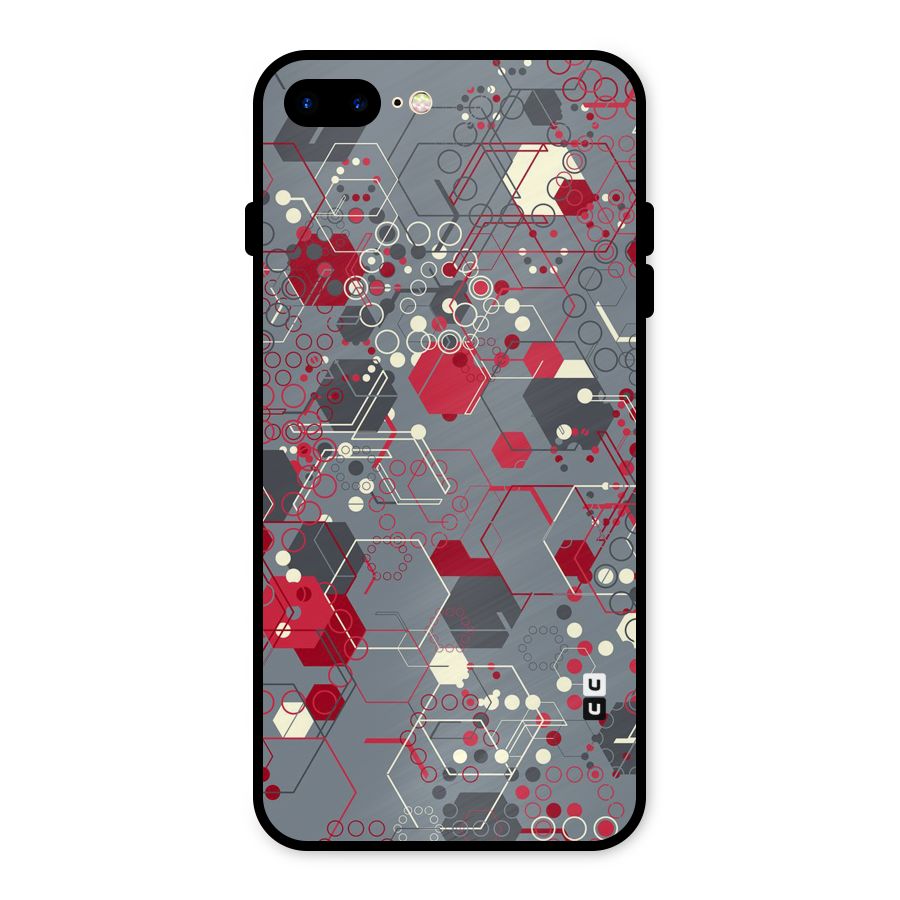 Hexagons Pattern Metal Back Case for iPhone 8 Plus