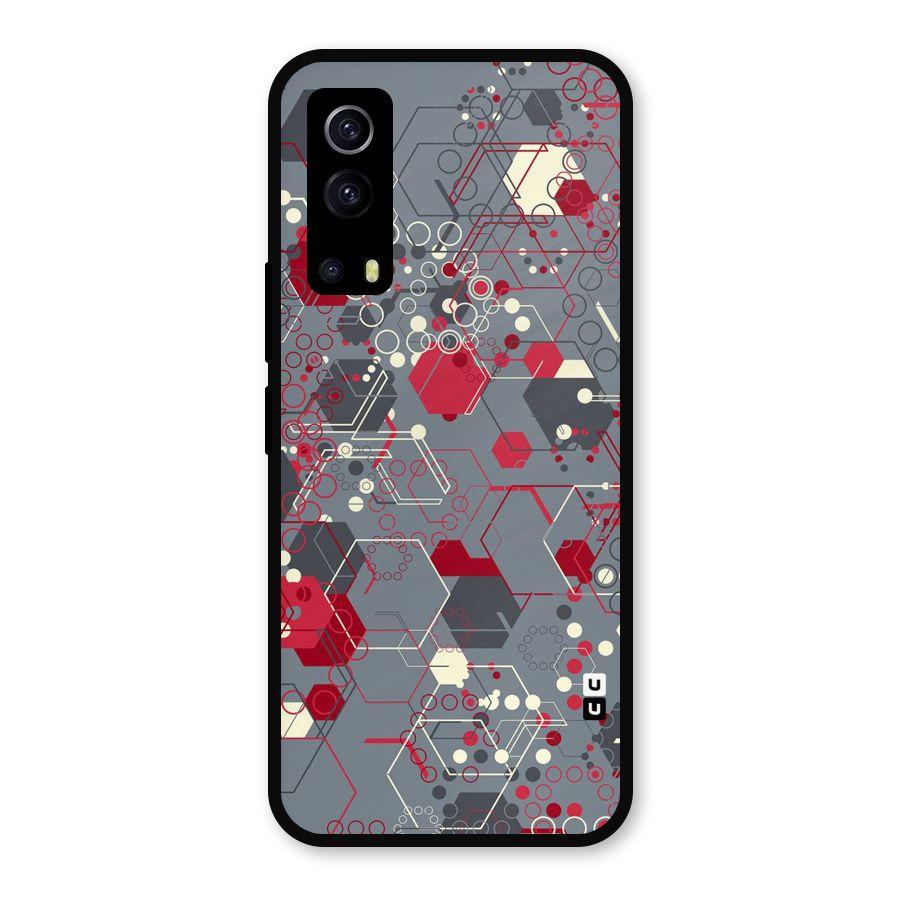 Hexagons Pattern Metal Back Case for iQOO Z3
