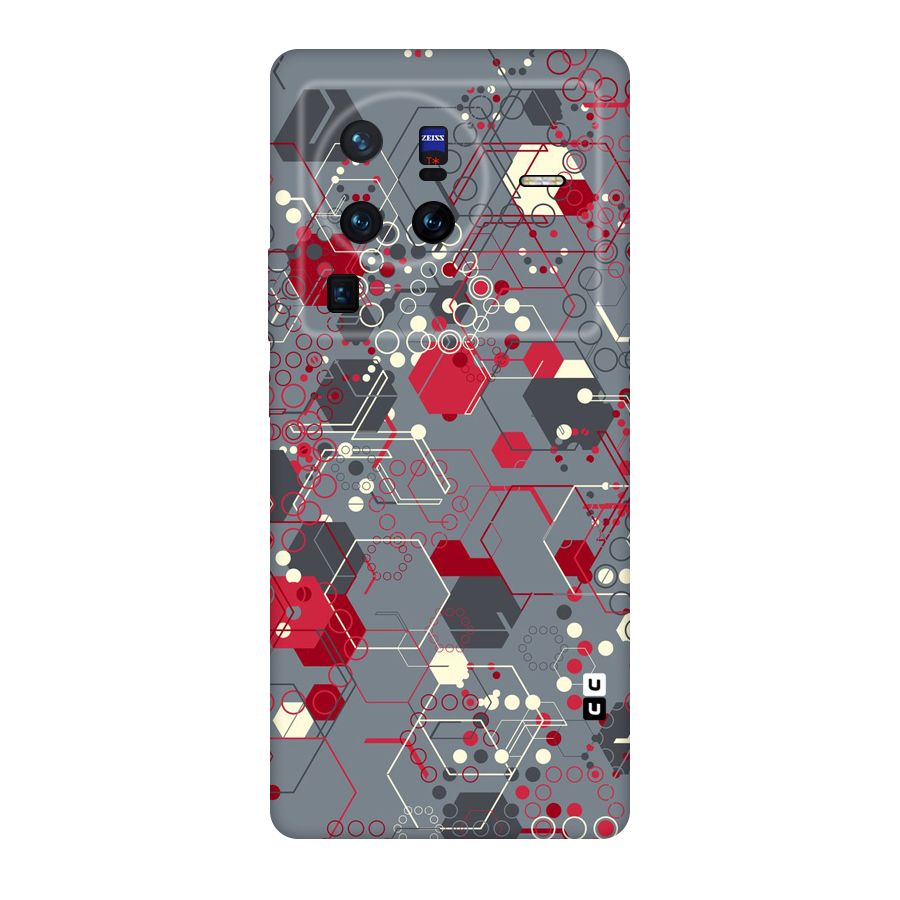 Hexagons Pattern Original Polycarbonate Back Case for Vivo X80