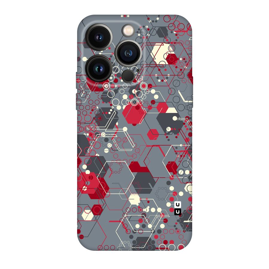 Hexagons Pattern Original Polycarbonate Back Case for iPhone 14 Pro