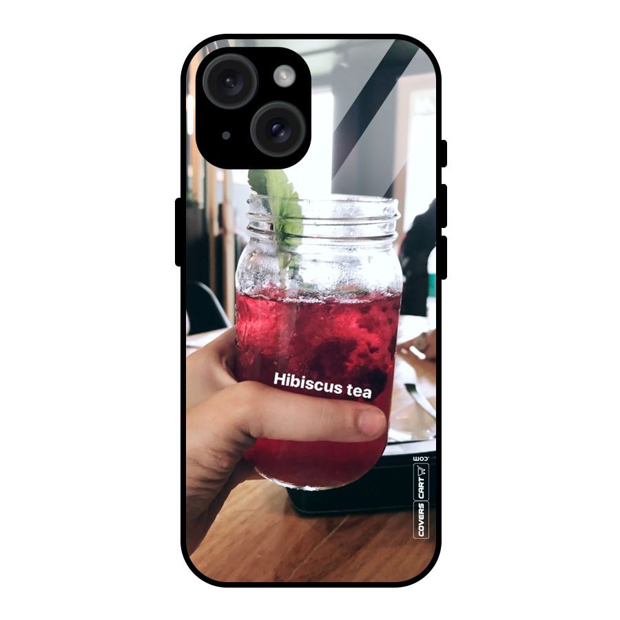 Hibiscus Tea Glass Back Case for iPhone 15
