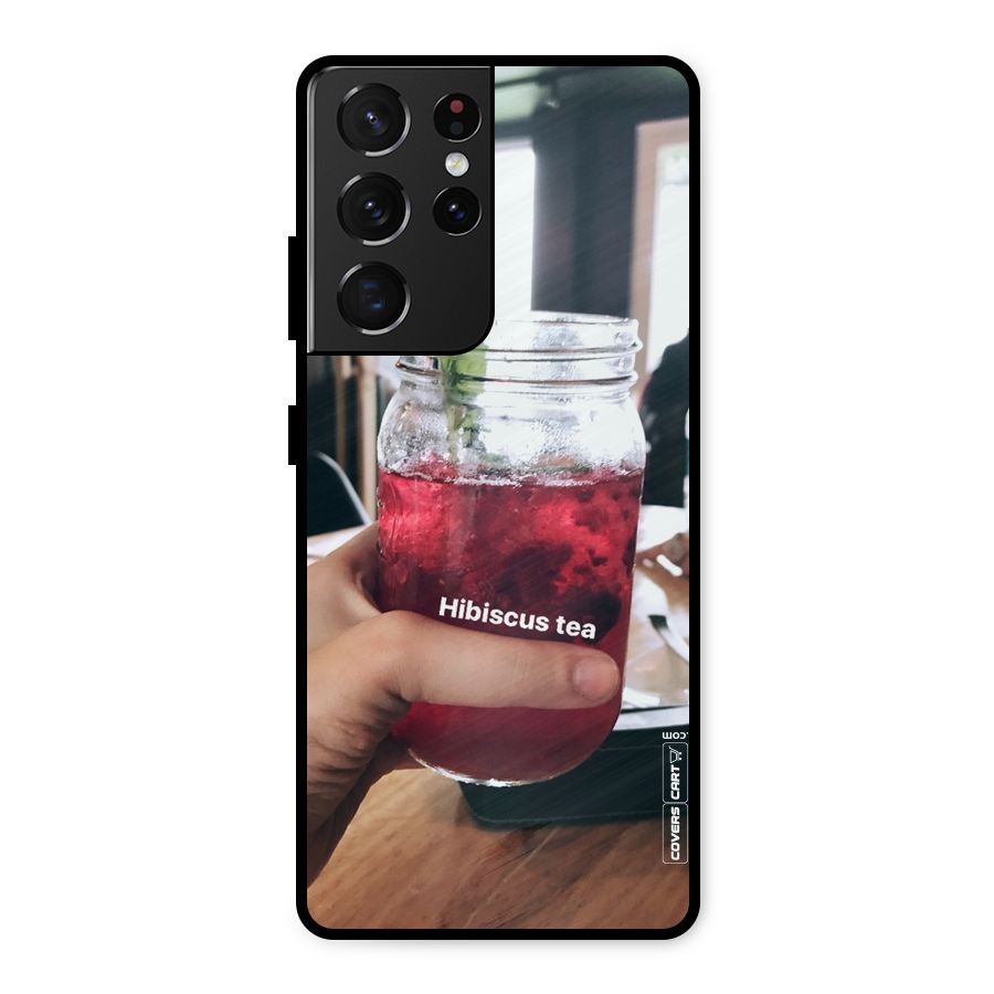 Hibiscus Tea Metal Back Case for Galaxy S21 Ultra 5G