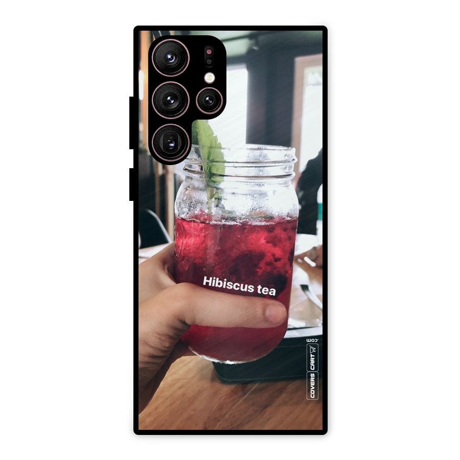 Hibiscus Tea Metal Back Case for Galaxy S22 Ultra 5G