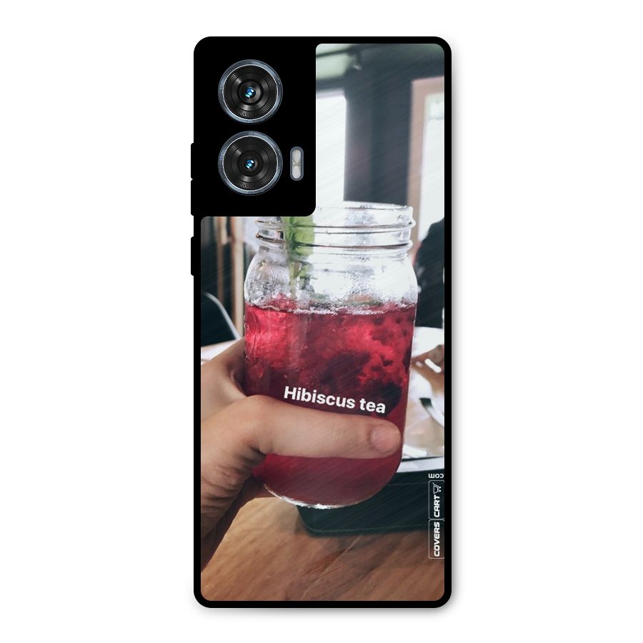 Hibiscus Tea Metal Back Case for Motorola Edge 50 Fusion