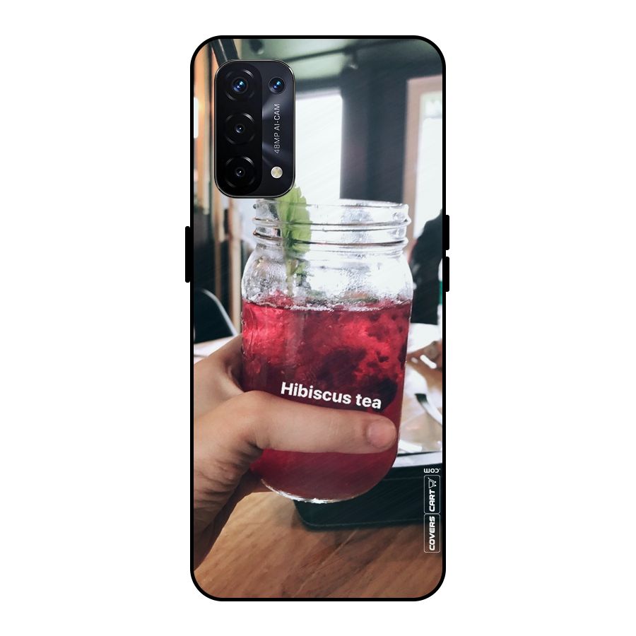 Hibiscus Tea Metal Back Case for Oppo A74 5G