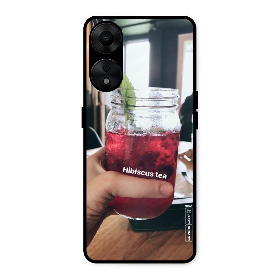 Hibiscus Tea Metal Back Case for Oppo A78 5G