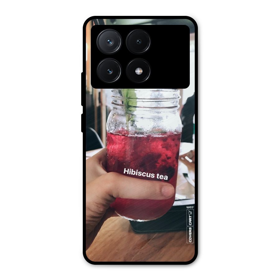 Hibiscus Tea Metal Back Case for Poco X6 Pro