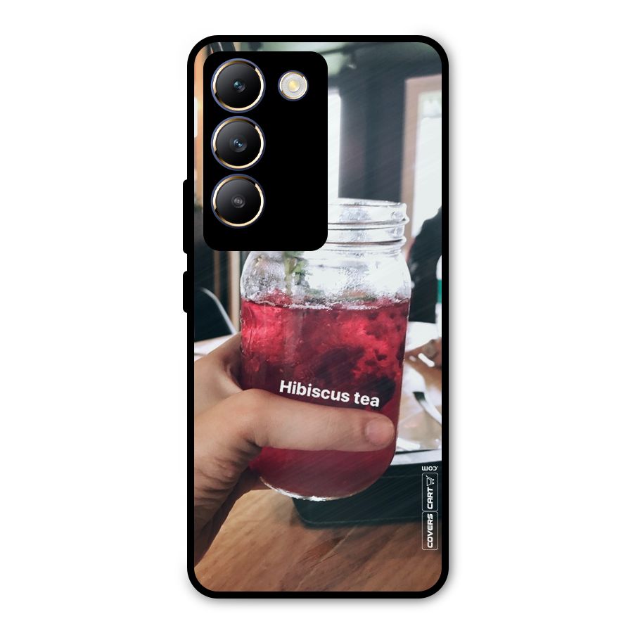 Hibiscus Tea Metal Back Case for Vivo T3 5G