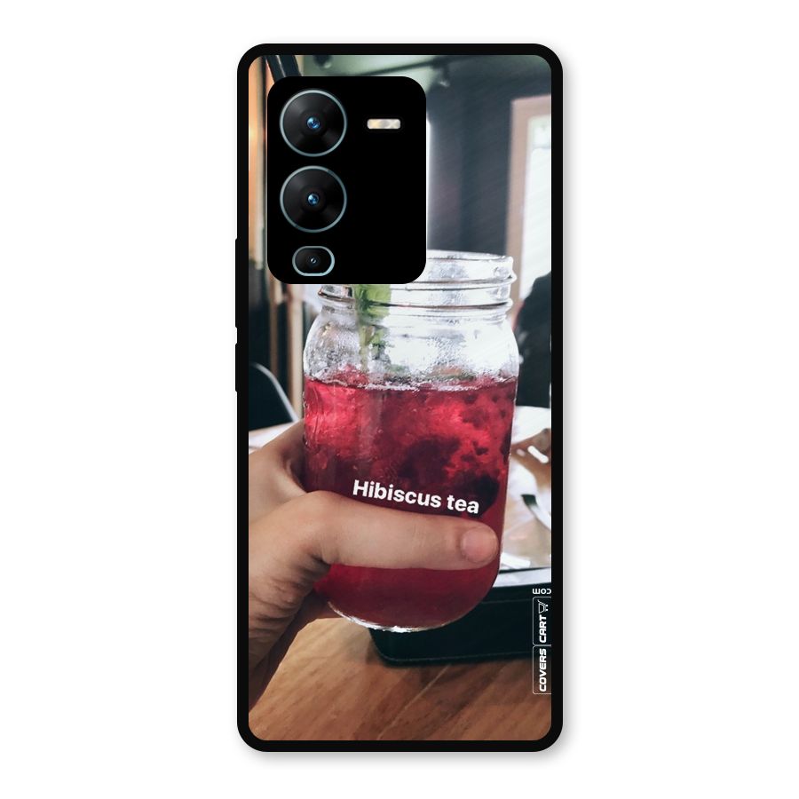 Hibiscus Tea Metal Back Case for Vivo V25 Pro