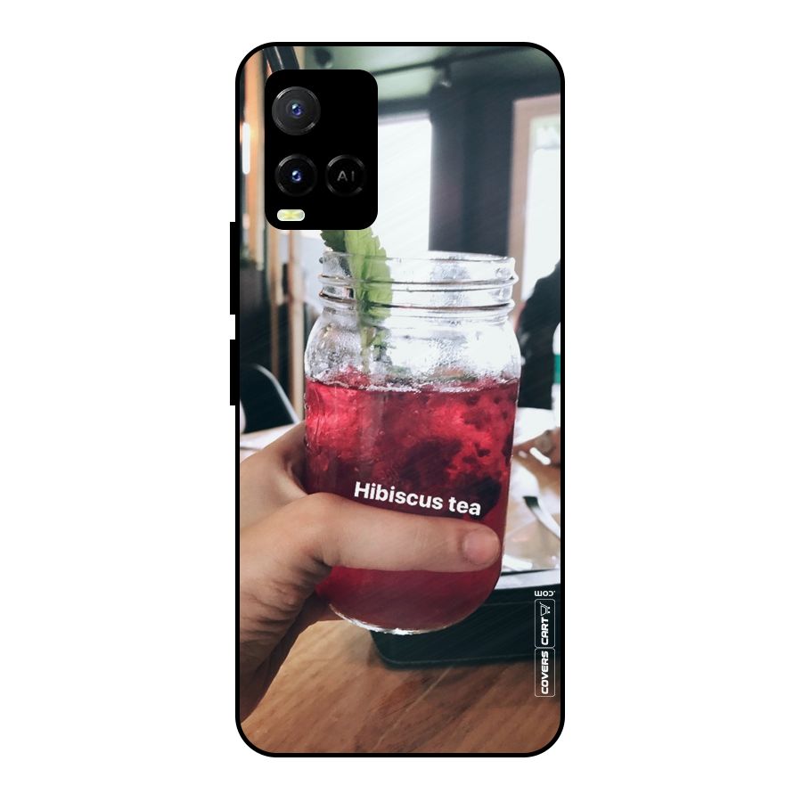 Hibiscus Tea Metal Back Case for Vivo Y21A