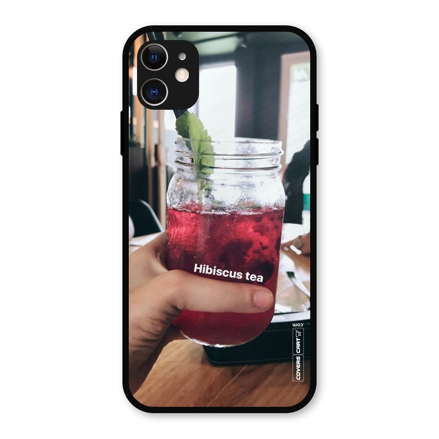 Hibiscus Tea Metal Back Case for iPhone 11