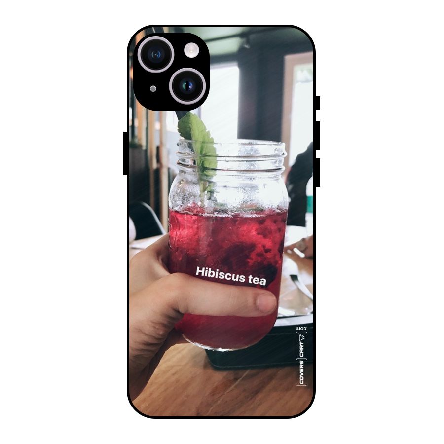 Hibiscus Tea Metal Back Case for iPhone 14 Plus