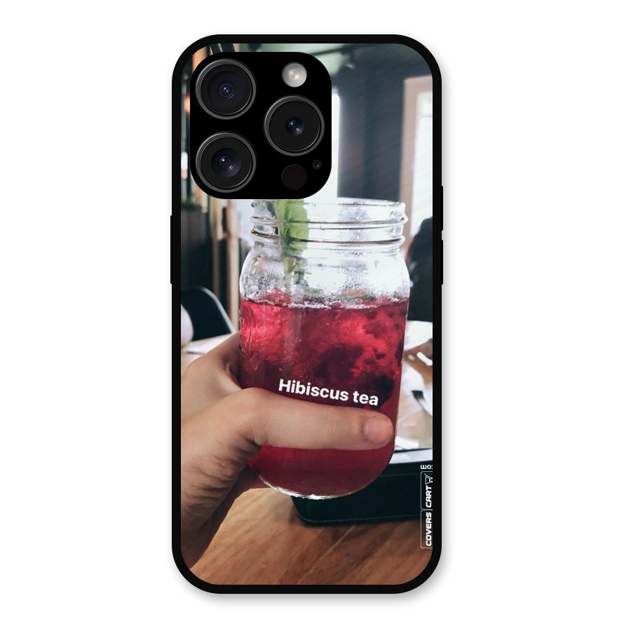 Hibiscus Tea Metal Back Case for iPhone 15 Pro