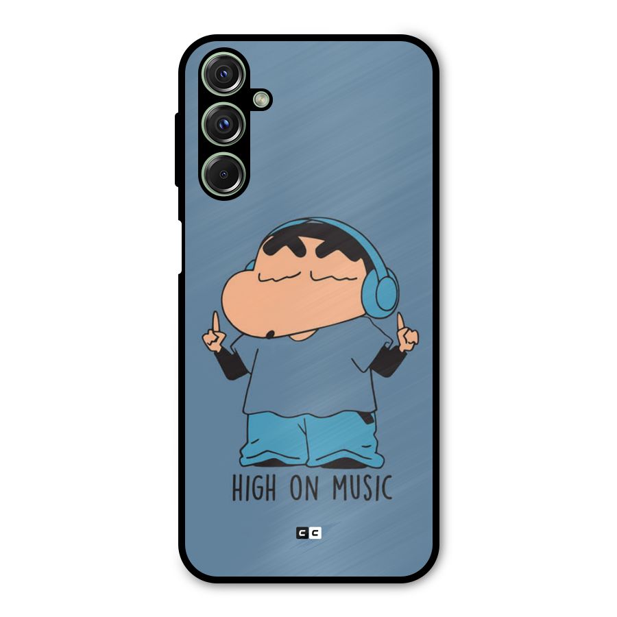 High On Music Metal Back Case for Galaxy F34