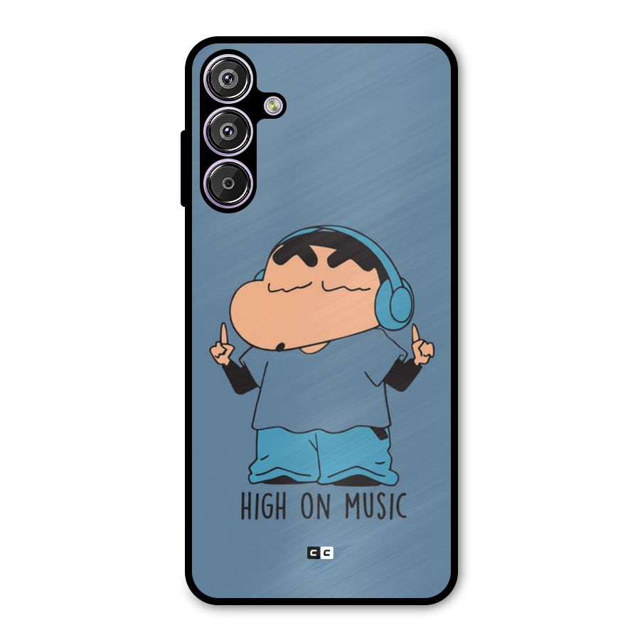 High On Music Metal Back Case for Galaxy M15
