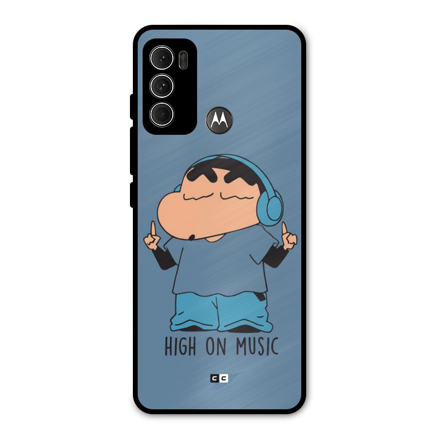 High On Music Metal Back Case for Moto G60