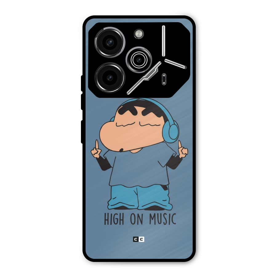 High On Music Metal Back Case for Tecno Pova 6 Pro