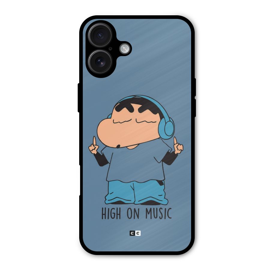 High On Music Metal Back Case for iPhone 16 Plus