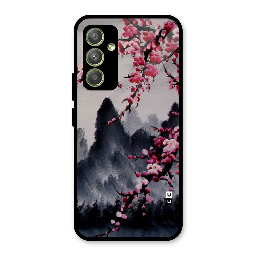 Hills And Blossoms Glass Back Case for Galaxy A54