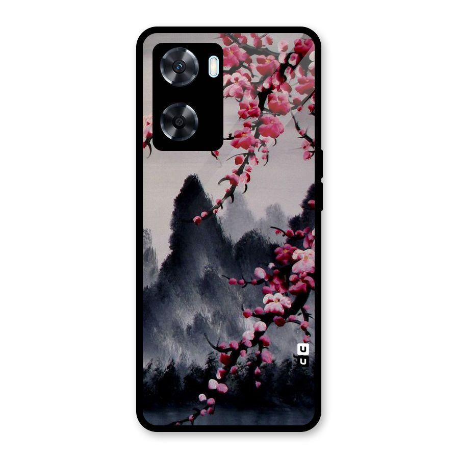 Hills And Blossoms Glass Back Case for Oppo A77s